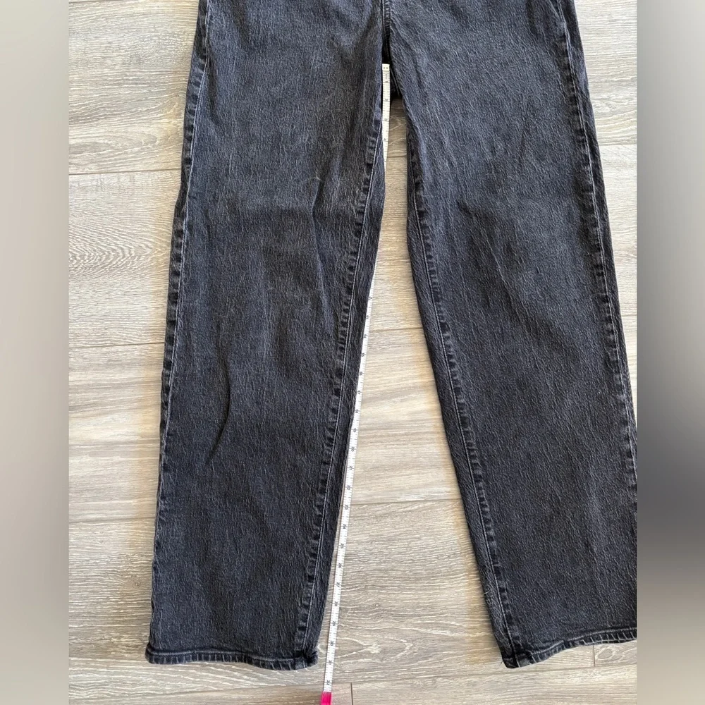 Madewell High Rise Straight Loose Black Denim Jeans 29 Waist Tall - Picture 4 of 8